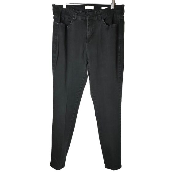 Vintage America Blues Boho Skinny‎ Women's Jeans Black Plus 16W 33 GUC - Picture 1 of 13